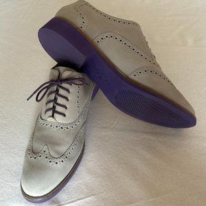 Cole-Haan Women’s Oxford, Size 10B, Grey & Purple